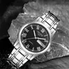 Reloj de Cuarzo para Hombre Liso de Fábrica Moda Versátil Resistente al Agua Luminoso Doble Calendario Escala Romana Reloj Personalizado para Hombre