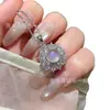 Venta al por mayor del fabricante Colgante Pequeño de Piedra de Luna Roja Natural Cielo Estrellado Plata S925 Incrustada Diseño Pequeño Fresco y Exquisito