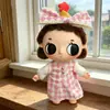 Solo Ropa de Muñeca Adecuada para Muñeca Nyota Little Moments Serie 15cm Ropa de Muñeca de Repuesto Conjunto de Vestido Cuadros Corazón Lindo