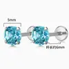 Stock Listo del Fabricante Venta al por Mayor 2025 Nuevos Aretes de Acero Inoxidable Acero de Titanio Fondos Planos Circonita Uñas de Labio Uñas de Cartílago del Oído Joyería para Piercings
