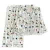 Pijama infantil de algodón nube para primavera y otoño transfronterizo, conjunto de manga larga con cuello camisero fino para niños, ropa de casa para niños mayores, comercio exterior