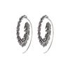 Pendientes de engranajes exagerados europeos y americanos para mujer, estilo étnico vintage, con espirales y aleación antigua.