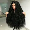 Perucas de comércio exterior transfronteiriças, perucas europeias e americanas da moda com front lace e cachos pequenos de aço, perucas de front lace populares na África