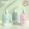 Botella Plana Especial Forma Tipo Empuje Spot 300/400/500ml HDPE para Niños Gel de Ducha Champú Botella Vacía