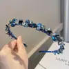 Faixa de Cabelo Dupla Camada, Novo Estilo Coreano Versátil com Strass Super Fada Presilha de Cabelo de Cristal de Alto Padrão, Acessório de Cabelo para Penteado de Coroa Alta