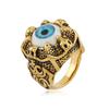 Anillo de acero inoxidable con personalidad de hip hop estilo punk con diseño retro popular transfronterizo entre Europa y Estados Unidos