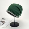 Gorro rizado de lana roja de red para mujer, cálido gorro de invierno de estilo japonés con punta cerrada y múltiples combinaciones, gorro de punto de moda para confinamiento.