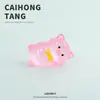 Accesorios de Dibujos Animados 3D DIY, Figuras de Cerditos de Dibujos Animados Luminosos, Materiales para Llaveros Creativos Hechos a Mano de Resina de Dibujos Animados al por Mayor