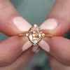 Anel de Diamante Brilhante Ovo de Pombo em Prata de Lei S925 da Silver Art Source, Anel Elegante e Único para o Dia a Dia, Anel de Dedo com Toque de Luxo para Mulheres