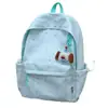 Mochila de Nuevo Estilo, Bolso Cruzado Bordado Sencillo, Bolso Escolar Grande para Estudiantes, Ligero, Multicapa, Bolso para Computadora para Estudiantes Universitarios