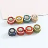 Acessórios de pulseira com contas espaçadoras de cerâmica colorida peça plana conta solta de cerâmica acessórios para joias contas lote solto materiais para roupas diy