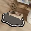 Tapete Simples de Lama de Diatomáceas para Pet, Tapete de Chão para Alimentação de Pets, Absorvente de Água, Secagem Rápida, Jogo Americano para Gatos e Cachorros, Fácil de Cuidar, Tapete que Não Precisa Lavar