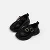 Zapatos para niñas, zapatos de piel estilo princesa para niños, nueva colección primavera/otoño 2026, planos y mocasines negros estilo británico, modernos