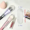 Cubierta de Cabeza de Cepillo EVA Maquillaje de Doble Cabeza Barra de Sombra de Ojos Rubor Lápiz Labial Utensilio de Manicura PVC Belleza Palo de Masaje Bolsa