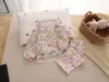 Hilo de Algodón Suave y Esponjoso2026 Conjunto de Ropa para el Hogar de Algodón Puro Primavera/Verano para Hombres, Mujeres y Niños, Conjunto de Dos Piezas de Pijama Transpirable para Padres e Hijos