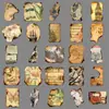 50 Piezas de Pegatinas Retro de Huella de Quemado, Fragmentos de Papel de Brasas, Graffiti Creativo, Caja de Almacenamiento para Refrigerador, Pegatinas para Cuaderno