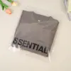 Saco de armazenamento para roupas, sapatos e meias, Saco de embalagem para camiseta de manga curta, Saco com zíper para roupas em PE transparente fosco