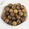 Cuentas Sueltas de Sándalo Verde Natural, Cuentas Redondas de Madera Maciza, Varios Estilos de Cuentas de Madera para Pulseras y Collares Hechos a Mano DIY Venta al por Mayor