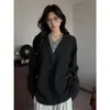 Jaqueta Suéter Decote V Estilo Old Money para Mulheres 2025 Novo Outono e Inverno Espessado Roupa Íntima Pode Ser Usada por Fora com um Estilo Relaxado e um Toque de Luxo