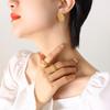 Corea del Sur Dongdaemun Sencillo Empleado de Oficina Oval Rosa Chica Novia Pendientes Elegantes Clavos para Orejas Lujo Ligero F002