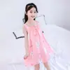 Camisón de Verano para Niños 2026 Vestido de Tirantes Dulce con Dibujos Animados Lindos para Niñas Ropa de Casa Fresca y Transpirable Camisón
