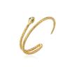 Pulsera Abierta de Doble Capa con Forma de Serpiente, Joyería Hip-Hop Retro de Tendencia de Moda de Personalidad Europea y Americana, Cool INS para Mujeres