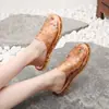Zapatillas de Cristal con Tejido Hueco Antideslizantes Mules Planos Perezosos Punta Abierta Sandalias de Gel para Mujer Verano Uso Exterior