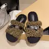 Pantuflas peludas de moda súper trendy para mujer, nuevo estilo 2026, pantuflas peludas de punta abierta para otoño e invierno