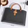 Bolsa para Archivos A4 Maletín de Negocios Bolso de Cuero para Portátil Bolsa para Archivos Bolsa para Almacenamiento de Contratos Se Puede Personalizar con Impresión de Logo