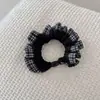 Nova Coleção Coreana de Scrunchies Plissados de Renda com um Toque de Luxo, Acessório de Prendedor de Cabelo Simples e Moderno com um Toque de Elegância