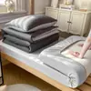 Juego de sábana y funda de edredón para dormitorio de estudiante universitario, algodón puro, 0.9m para camas individuales, juego de sábanas ajustables de 1.5m para literas