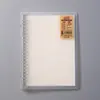 Cuaderno de hojas sueltas engrosado, cuaderno de espiral para estudiantes, cuaderno simple rayado, bloc de notas cuadriculado translúcido esmerilado
