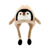 Súper Lindo Dibujo Animado Sombrero Cálido para Niños y Niñas, Estudiantes y Niños, Sombrero Grueso de Pingüino para Protección de Orejas en Otoño e Invierno, Sombrero Cálido y Lindo para Niños