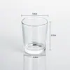 Copo de Vidro Transparente Espessado Personalizado para Velas Aromáticas DIY Caseiro Copo de Vidro Cilíndrico Espessado para Velas Aromáticas