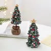 Adornos de Mini Árbol de Navidad de Resina Transfronterizos Adornos Pequeños de Escritorio Regalos de Navidad Decoraciones Navideñas