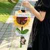 Colorido ramo de girasoles gigante de mano, girasoles tejidos a mano, regalo creativo para maestros durante la temporada de regreso a clases