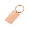 Punto Acero de Titanio Personalizado Simple Geométrico Rectangular Llavero Accesorios Brillante Láser Grabado Etiqueta Colgante
