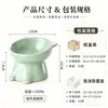 Tazón de comida para gatos personalizado al por mayor con boca inclinada y protección elevada para el cuello, fácil de limpiar, anti-derrames, tazón de cerámica específico para mascotas