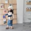 Suéter de punto de cuello alto suave para niña, nuevo, de longitud media, para otoño e invierno 2025, suéter