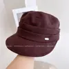 Chapéu Equestre Moderno de Linho Sintético para Mulheres, Boné de Beisebol Respirável para Primavera/Verão, Chapéu Versátil de Tecido Liso, Boina Fashion