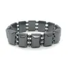 Pulsera de Cuentas Estéreo de Piedra Biliar Negra No Magnética al por Mayor Pulsera Unisex Pulsera para el Cuidado de la Salud Accesorios de Joyería DIY