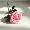 Ramo de rosas de franela de imitación, una sola rosa, flor falsa, adornos decorativos para el hogar, venta directa de fábrica.