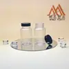 Garrafa PET redonda de ombro largo e boca larga de 120ML para cápsulas, pílulas, pó, garrafa plástica para produtos de higiene pessoal, creme e dispensador de pó
