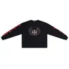 Camiseta Unisex de Manga Larga Holgada con Estampado de Letras Lavada y Desgastada Estilo Hip-Hop de Calle de Moda Otoño para Pareja Transfronteriza