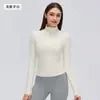 Jaqueta de Yoga Corta-vento com Gola Alta Feminina Cintura Afinando Jaqueta Esportiva Corrida Treino Justa Roupa Fitness D26161