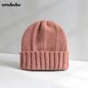 Sombrero Pequeño de Lana para Cara para Mujer Estilo Japonés Circunferencia de Cabeza Grande Holgado Protección para las Orejas Gorro de Punto Otoño e Invierno Nuevo Color Sólido Enrollado Gorro Pulóver