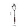 ChengDeli color rojo mango de madera espátula cuchara de cocina de acero inoxidable espátula seis piezas cuchara de sopa colador para polvo bistec pala para freír cuchara de arroz