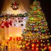 Árbol de Navidad transfronterizo con luces LED, decoración de fiesta, guirnalda de luces, patio, jardín, interior y exterior, cascada de luces de colores