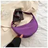 Bolso Cruzado de Nailon para Mujer 2024 Color Puro Nuevo de Moda Bolso Dumpling Ligero Estilo Deportivo Bolso de Hombro Pequeño Bolso de Hombro bajo el Brazo