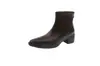 Botas Femininas de Inverno Francesas Bico Fino Elásticas Emagrecedoras Salto Bloco Chunky Retro Versátil para o Dia a Dia Fazem os Pés Parecerem Menores Zíper nas Costas Botas Femininas